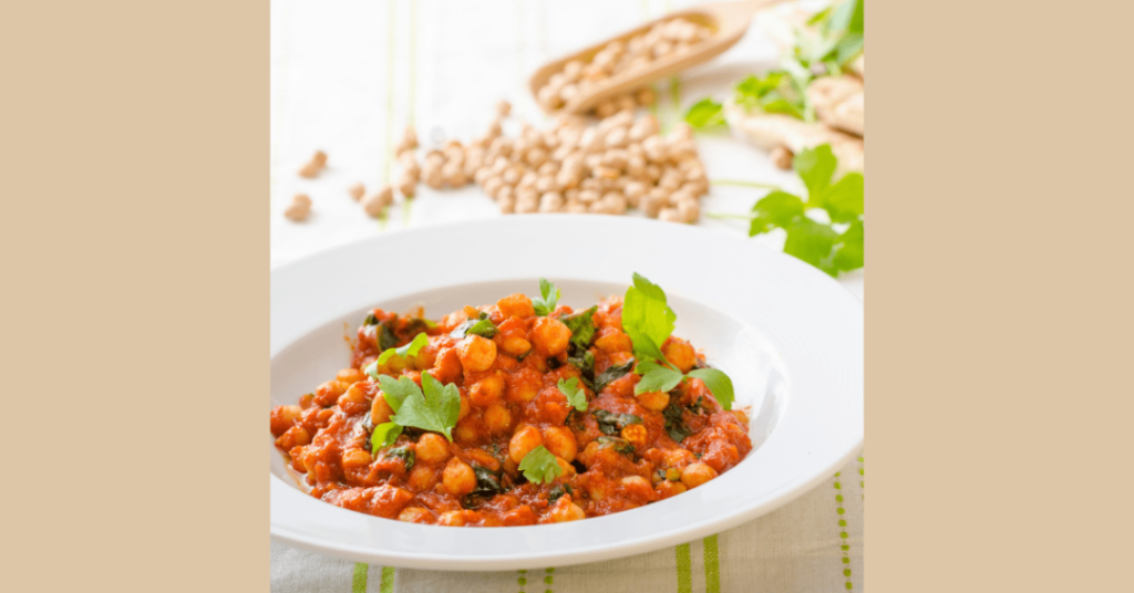 roasted vegetable and chick pea curry