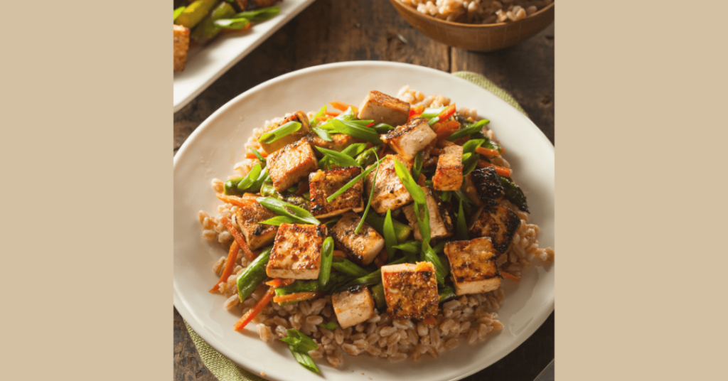 stir fried tofu with mixed vegetables