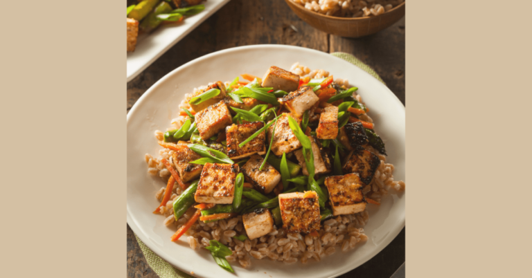 stir fried tofu with mixed vegetables