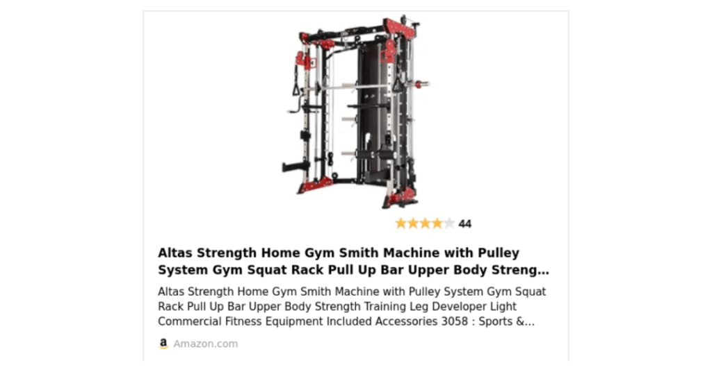 atlas strength home gym smith machine
