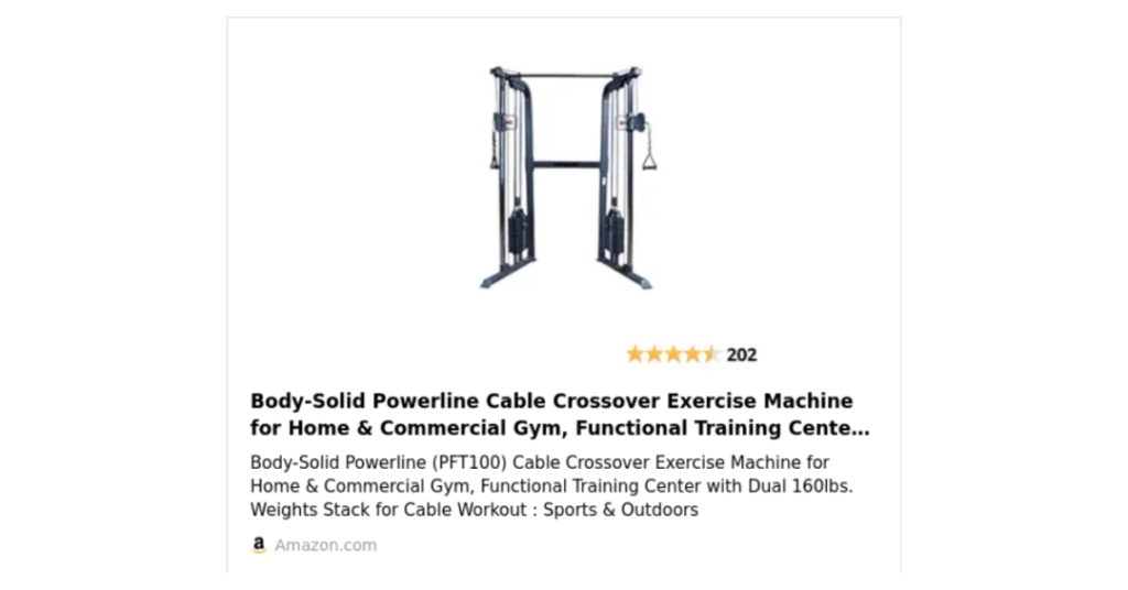 body solid powerline cable crossover machine