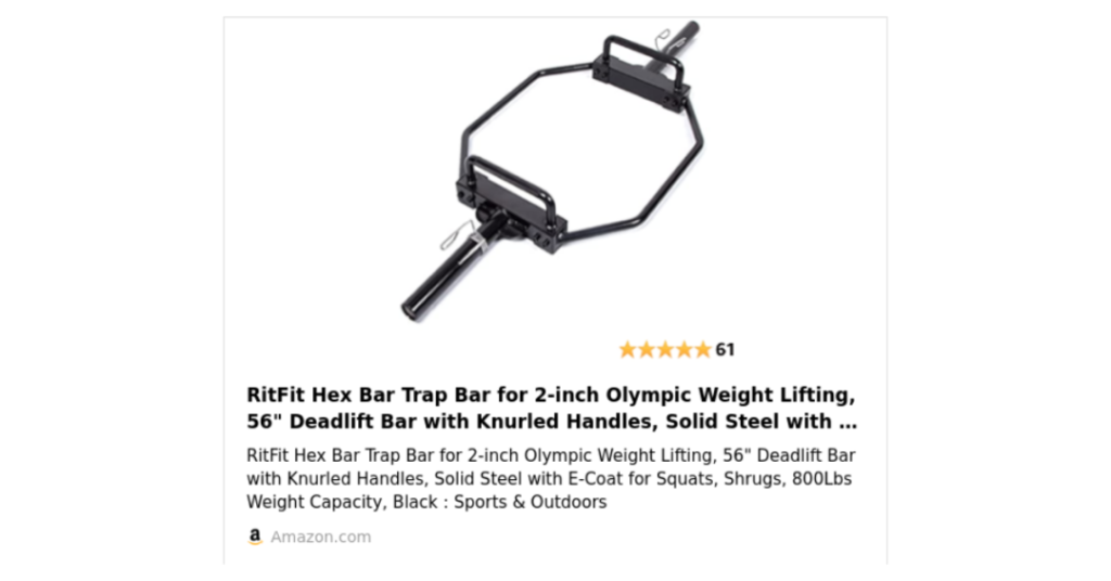 RitFit Hex Bar Trap Bar