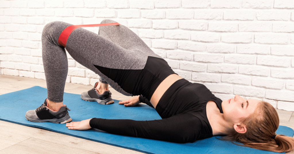 Glute Bridge w Resistance Bands