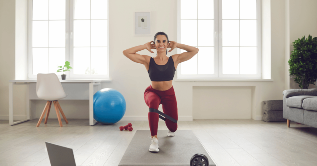lunge with resistance bands