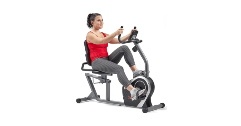 sunny health fitness magnetic recumbent bike