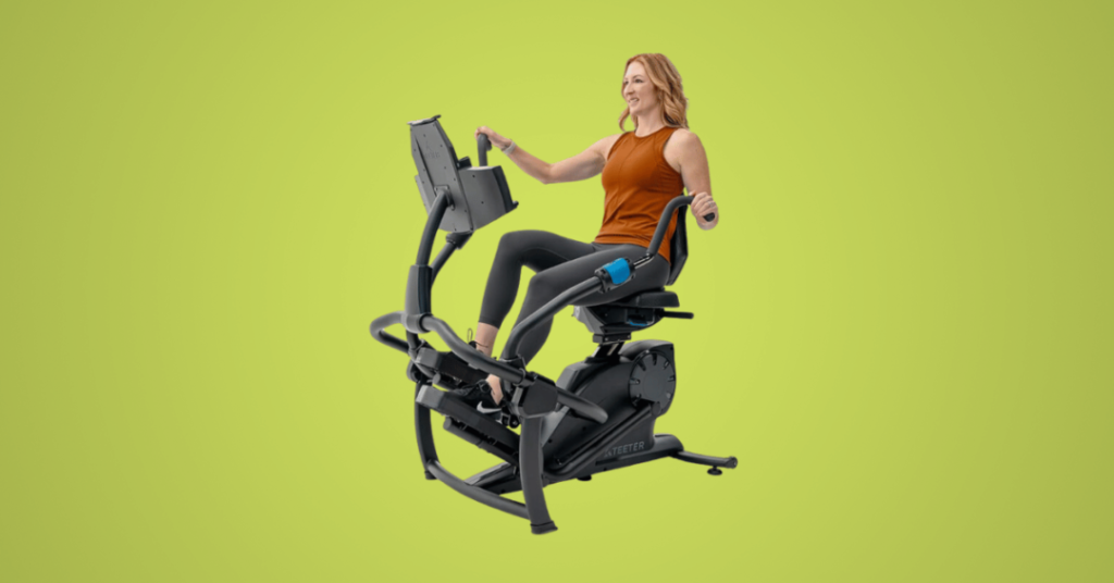 recumbent exercise bike with arm exerciser