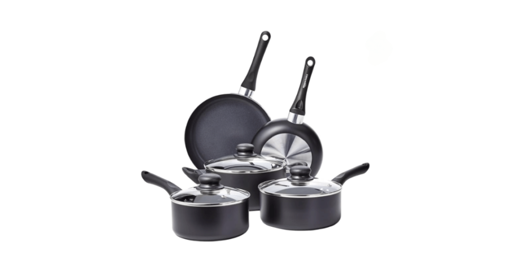 amazon basics non stick cookware set