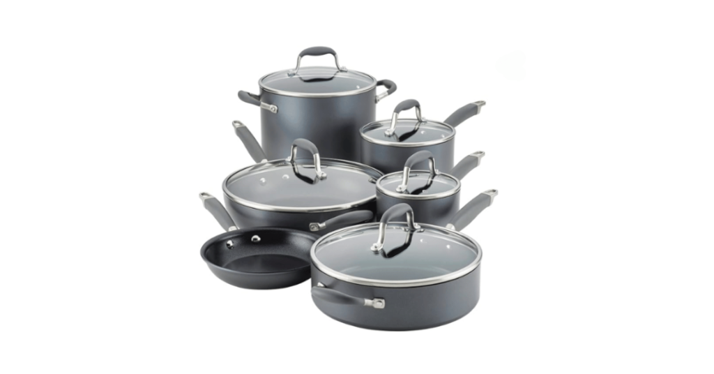 Analon Advanced Home Hard Anodized Nonstick Cookware Set