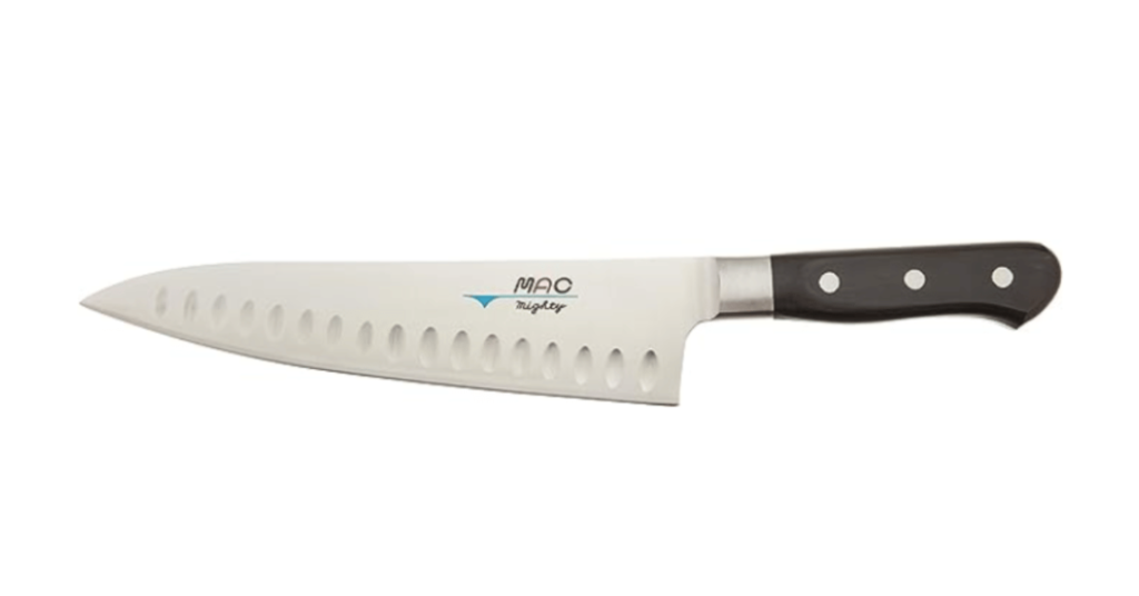 mac professional series 8 inch chefs knife with dimples